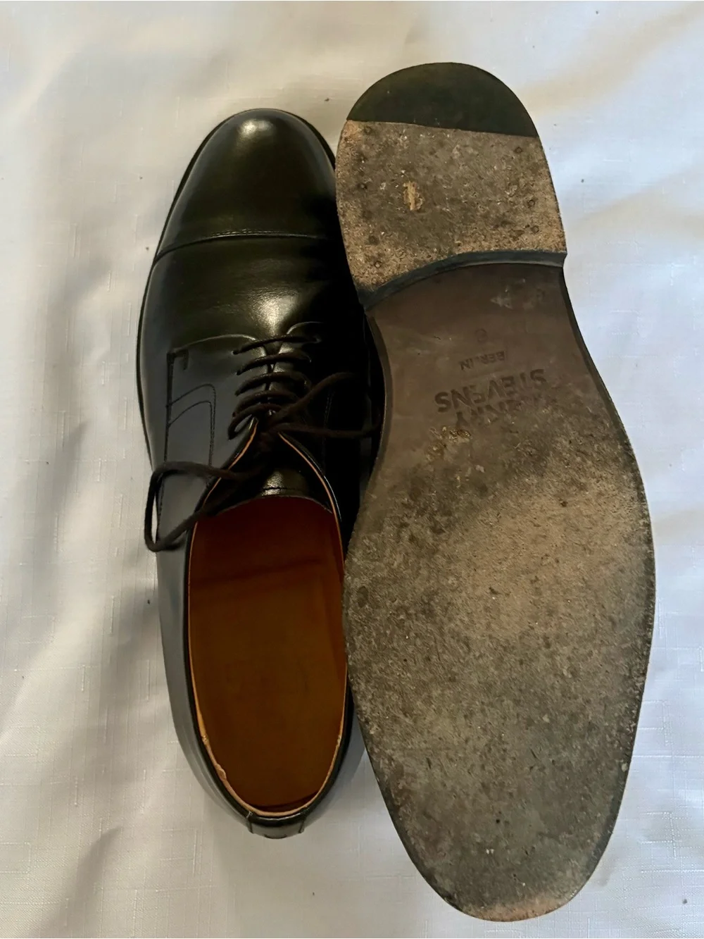Henry Stevens/Shoepassion Black Cap-Toe Derby - Size Men’s US9 - Goodyear Welt